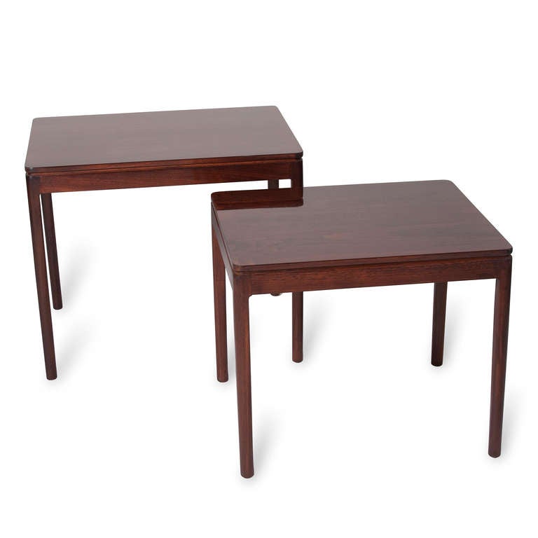 1950s Mahogany Nesting Tables In Excellent Condition In Brooklyn, NY