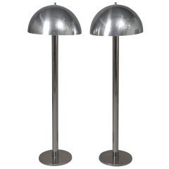 Pair of Dome Shade Floor Lamps
