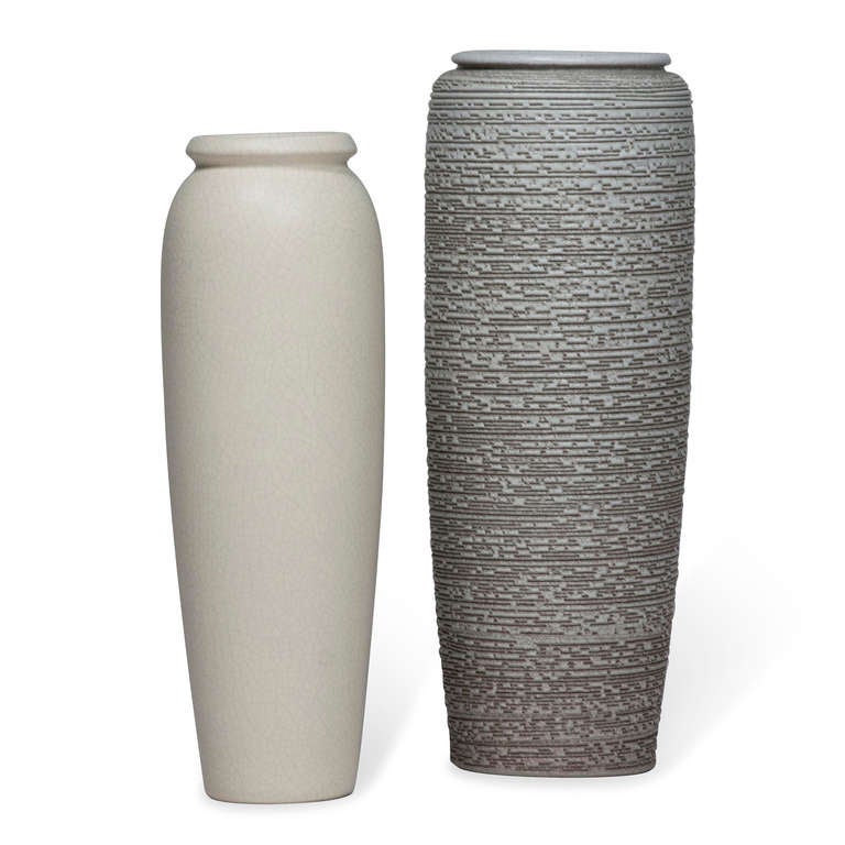 Three Tall Ceramic Vases