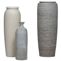 Three Tall Ceramic Vases