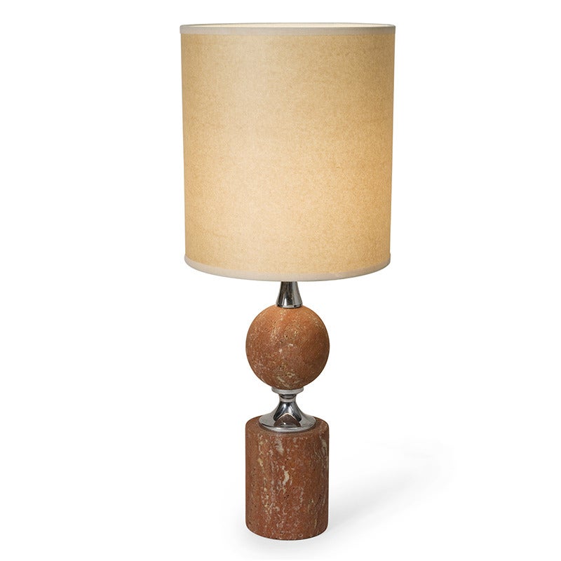 Brick Red Table Lamp by Barbier