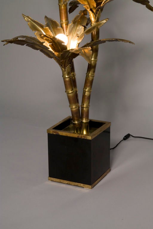 Late 20th Century Three Branch Tree Form Brass Floor Lamp by Maison Jansen