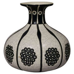 Crackle Glaze Vase by Longwy