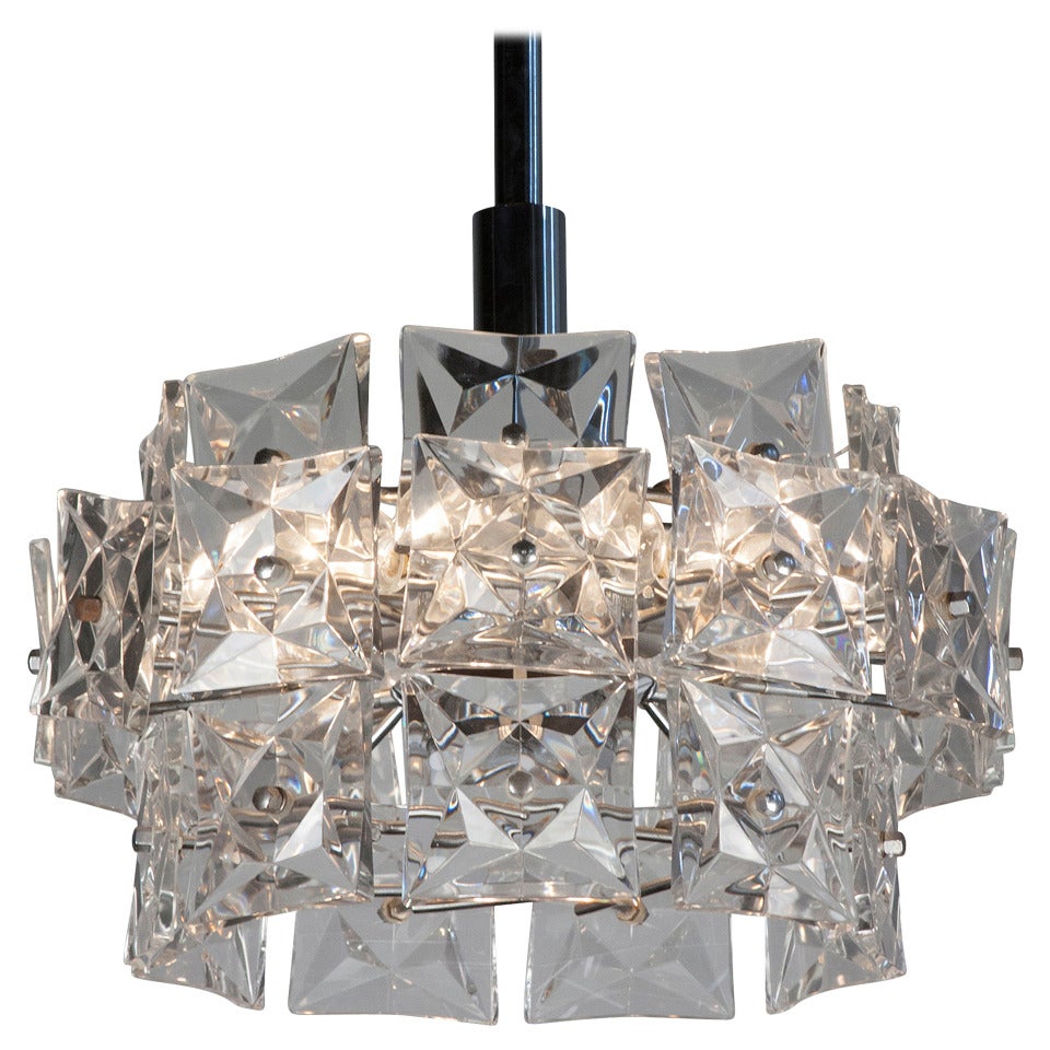 Faceted Crystal Chandelier by Kinkeldey