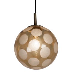 Golden Frosted Glass Chandelier