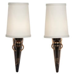 French Torch Style Sconces by Arlus, Pair
