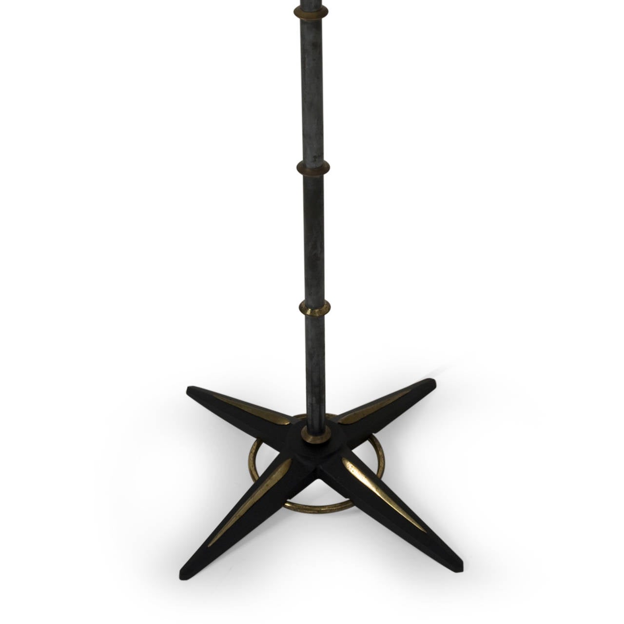 Star Base Floor Lamp by Jacques Adnet In Good Condition For Sale In Brooklyn, NY
