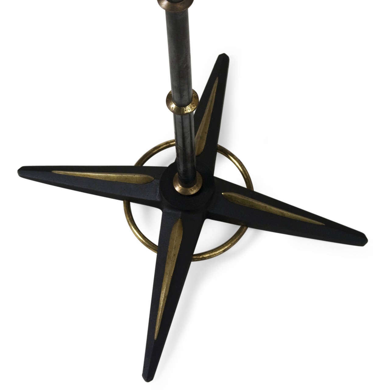 French Star Base Floor Lamp by Jacques Adnet For Sale