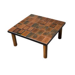 Ceramic Tile Top Table by Roger Capron
