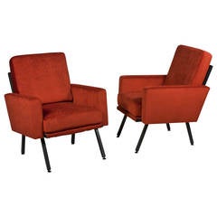 Pair of Guariche Style Armchairs
