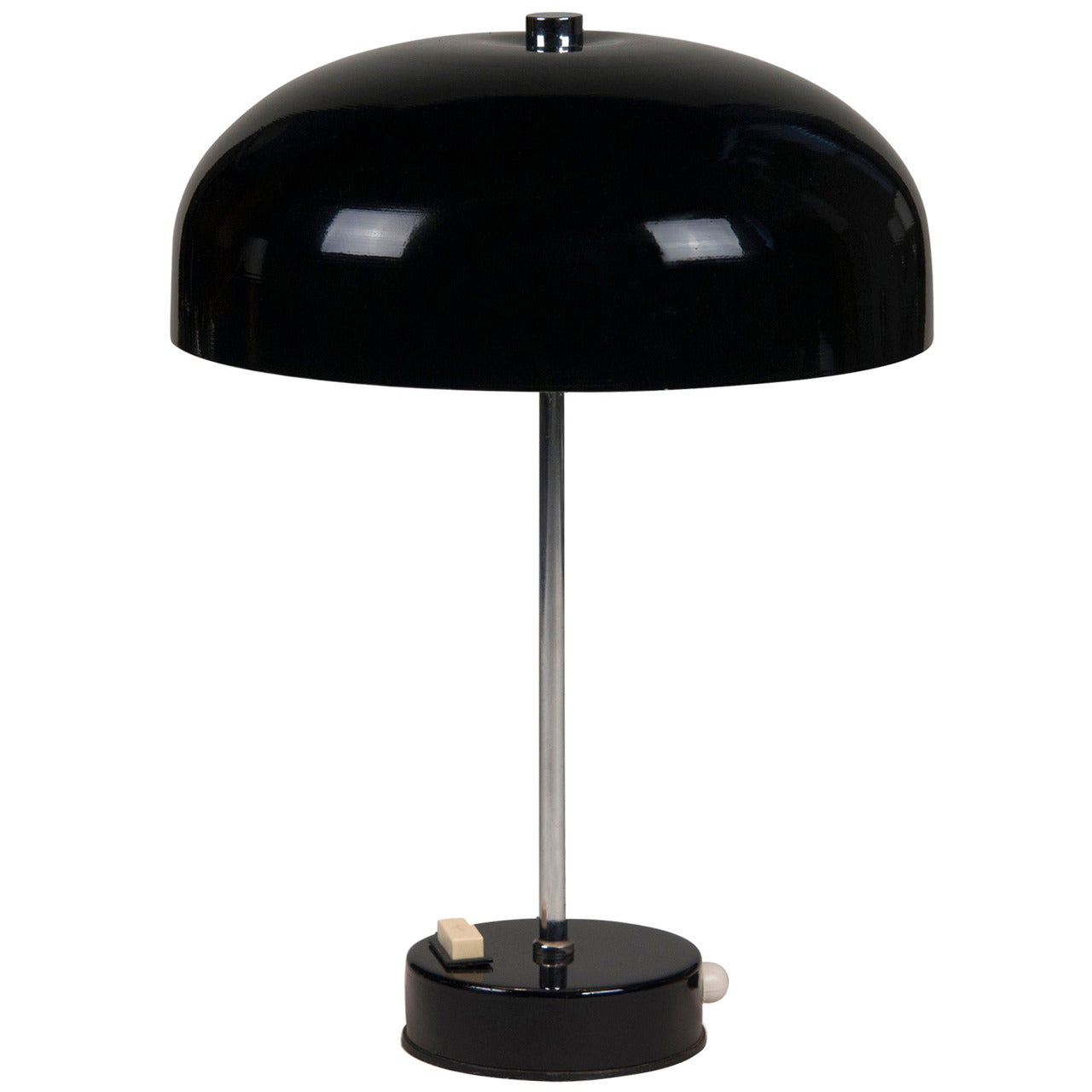 Black Dome Desk Lamp For Sale