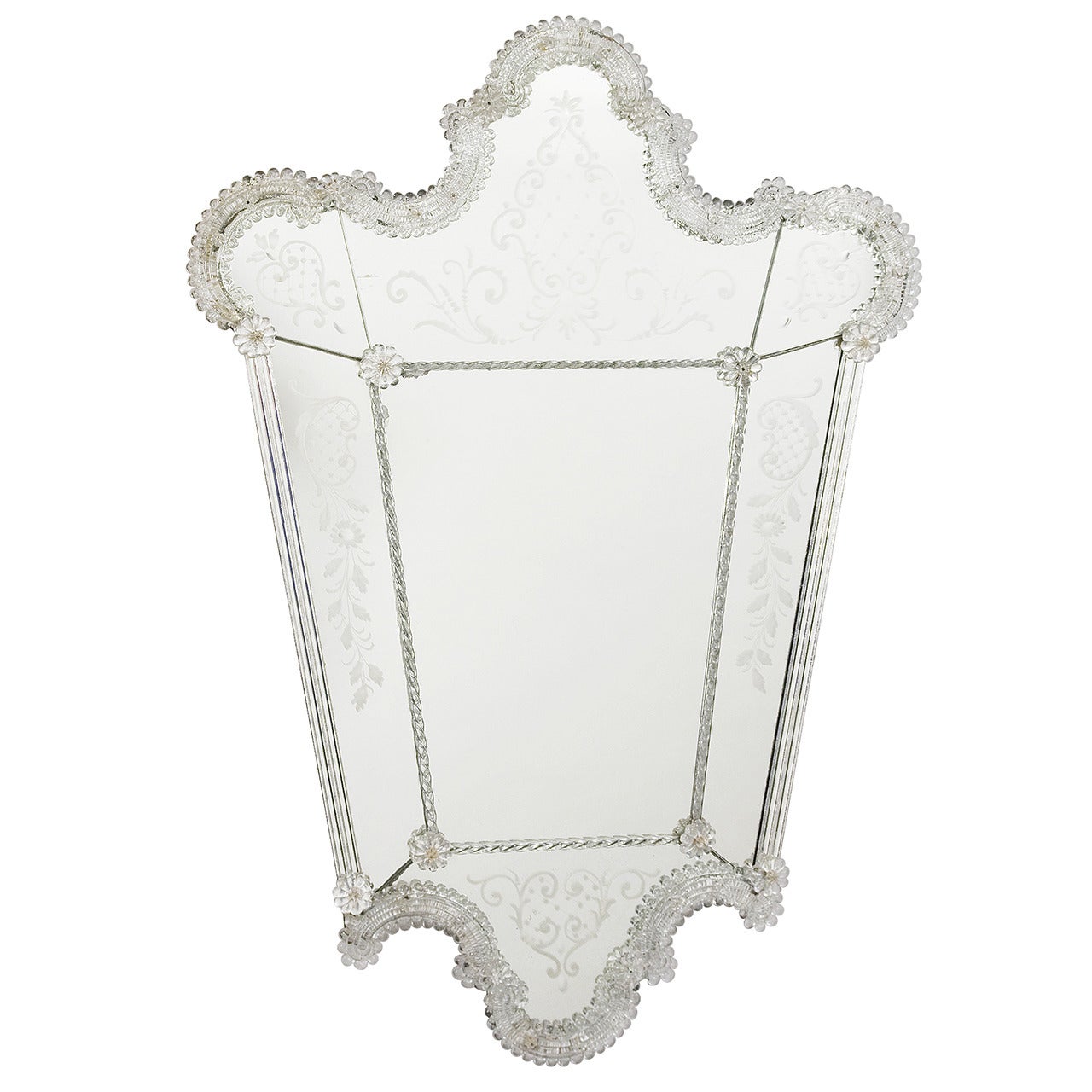 1930s Murano Glass Wall Mirror