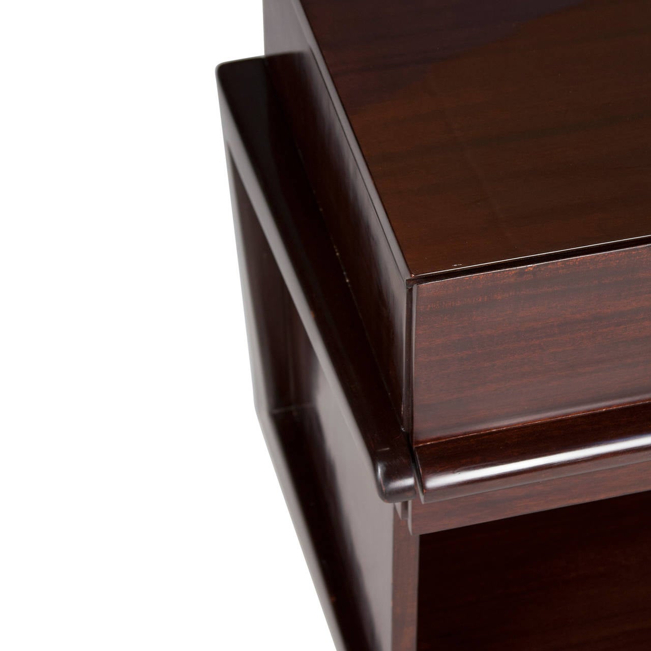 Pair of Single-Drawer Walnut End Tables 1