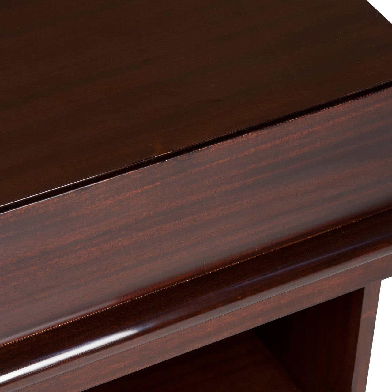 Pair of Single-Drawer Walnut End Tables 2