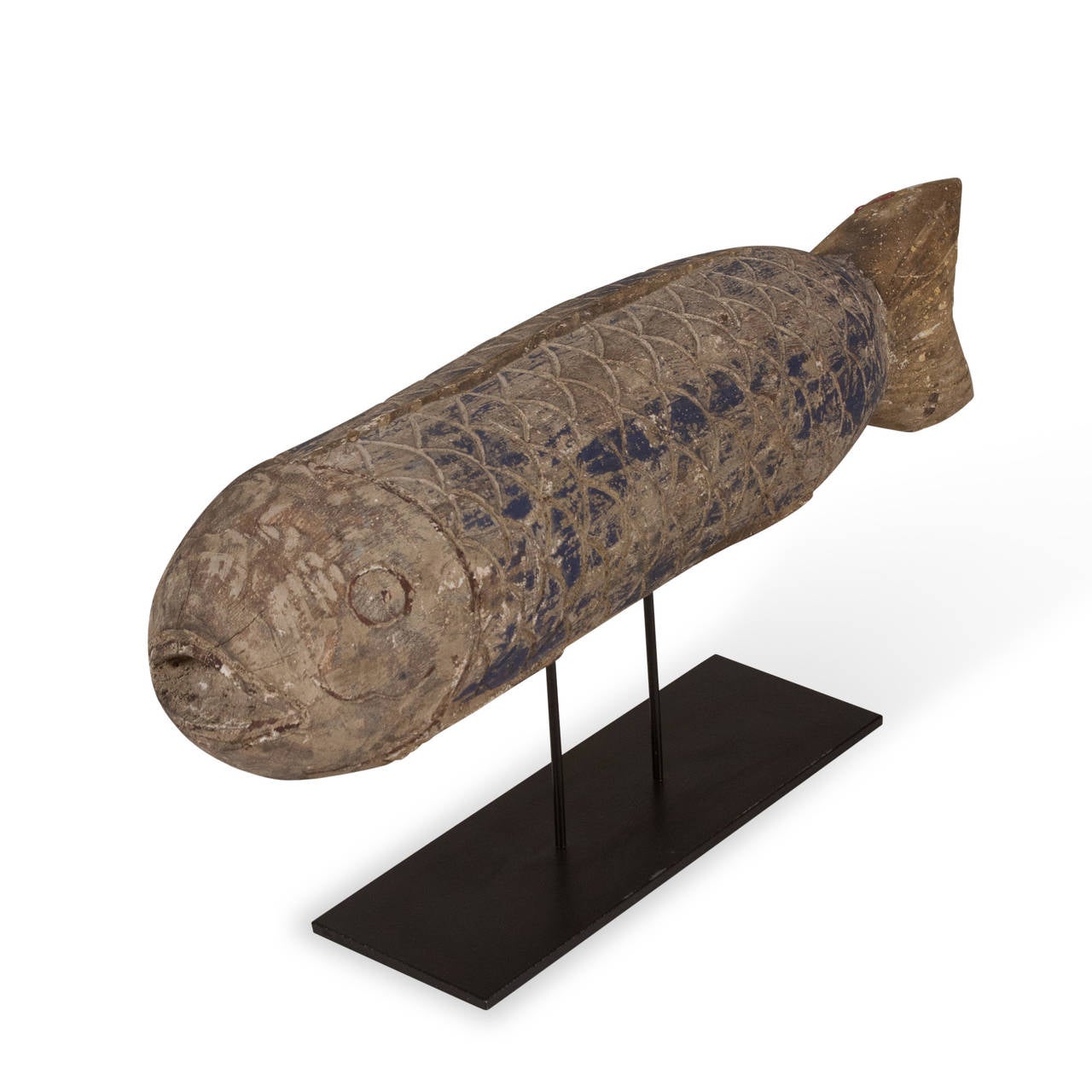 Early 20th Century Carved Chinese Wooden Fish