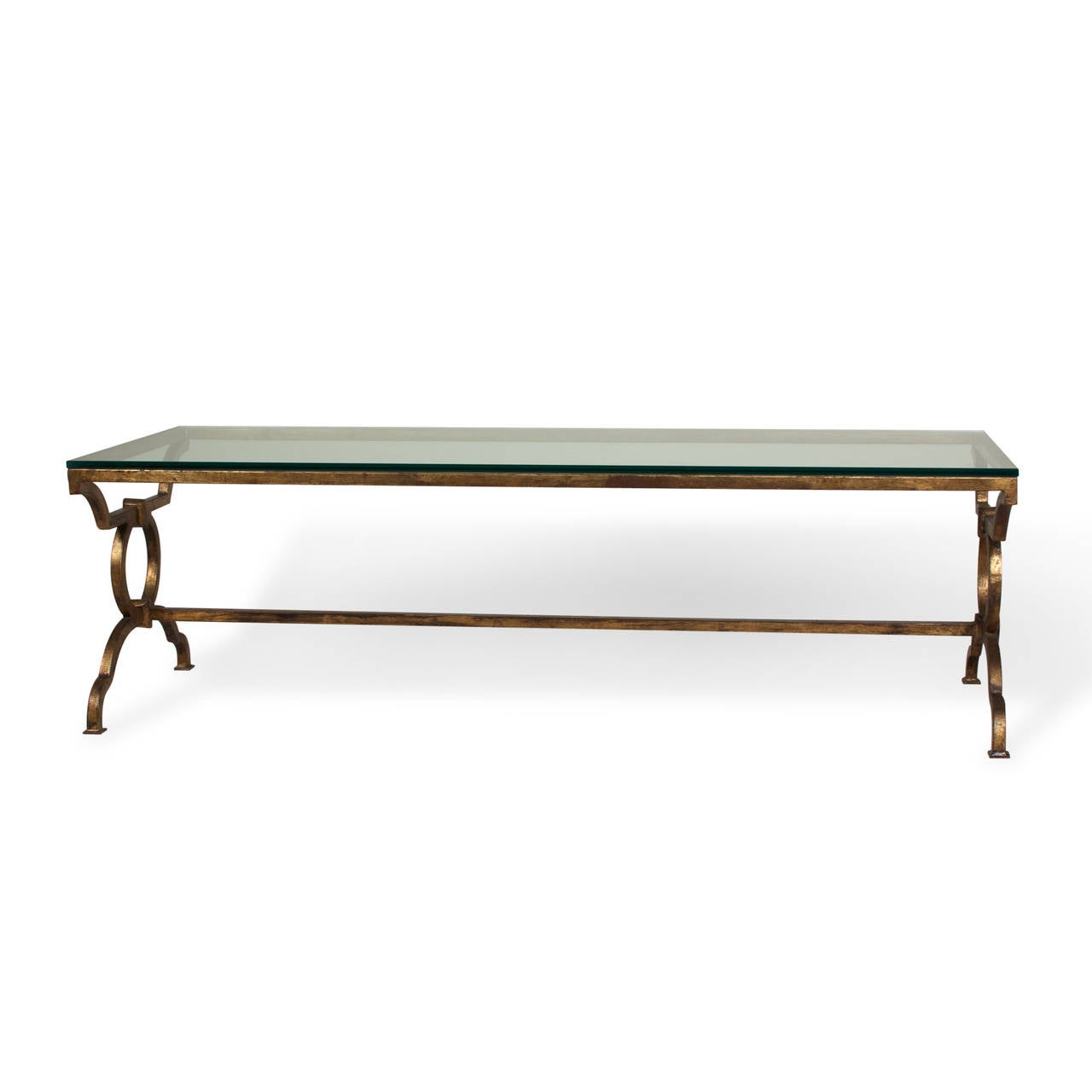 Mid-20th Century Gilt Iron Coffee Table