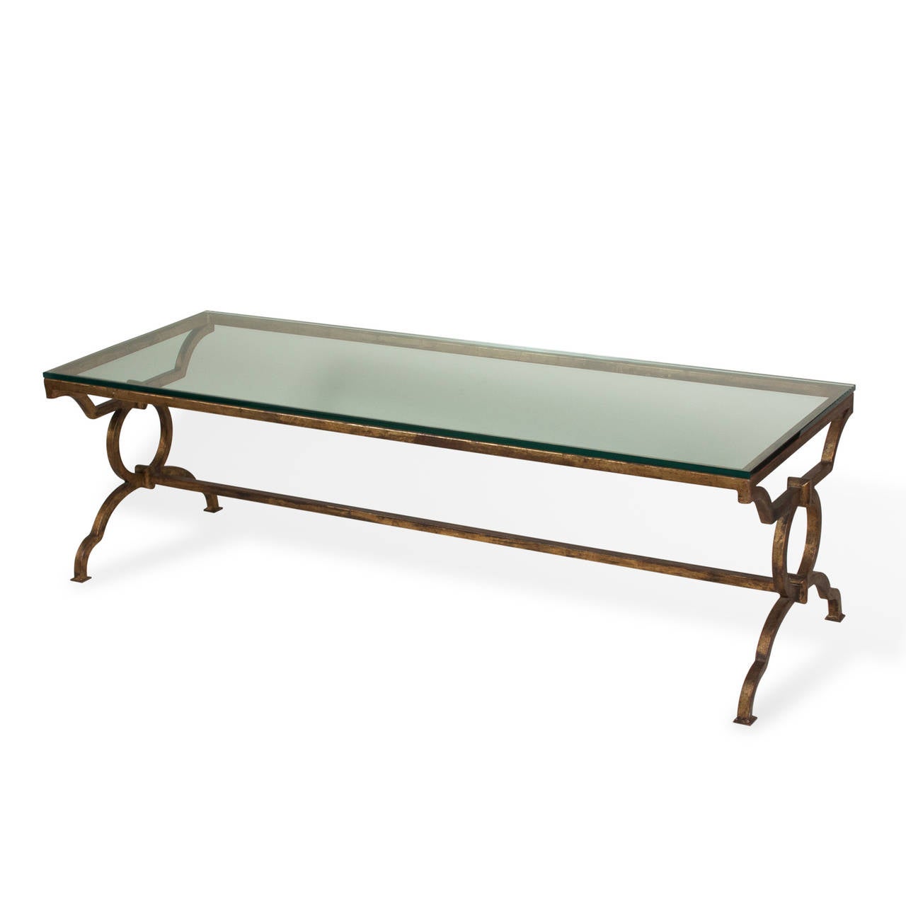 Gilt Iron Coffee Table In Excellent Condition In Brooklyn, NY