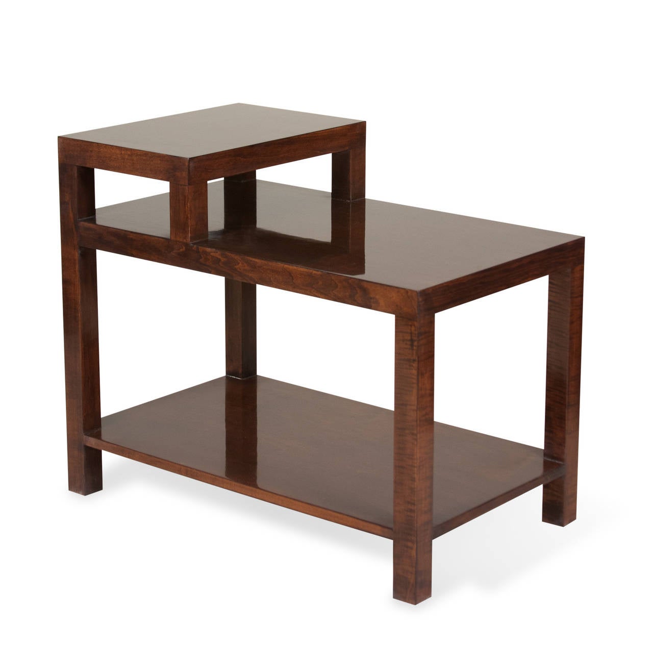 Pair of Stepped End Tables In Excellent Condition For Sale In Brooklyn, NY