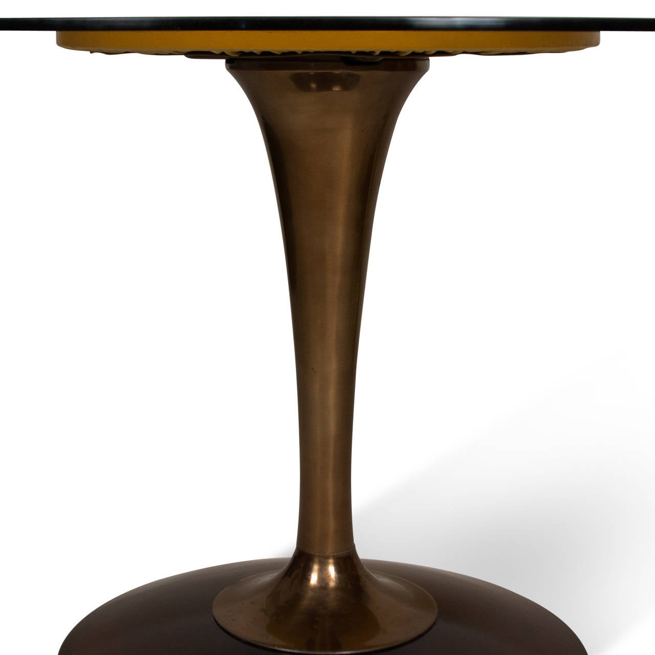 amber glass dining table