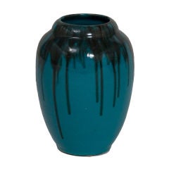 Blue Drip Glaze Ceramic Vase by Primavera
