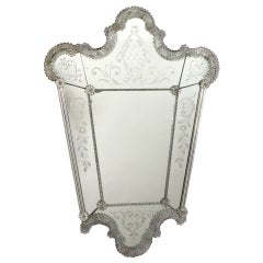1930s Murano Glass Wall Mirror