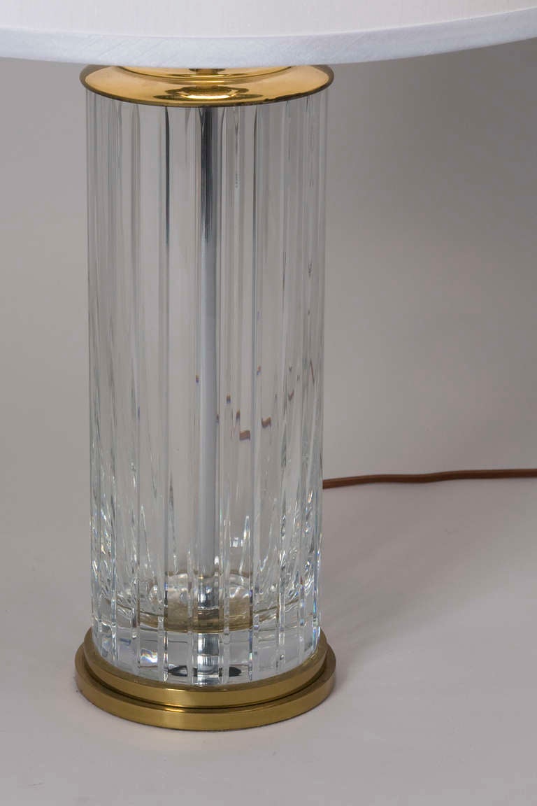 Crystal Table Lamp by Baccarat In Excellent Condition In Brooklyn, NY