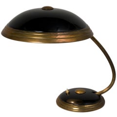 Black Dome Pivoting Desk Lamp