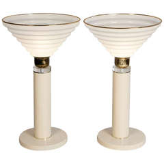 Deco Revival Table Lamps, Pair