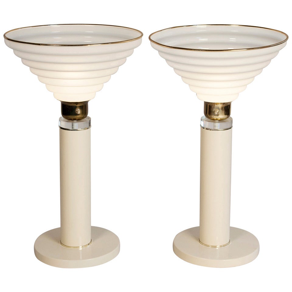Deco Revival Table Lamps, Pair