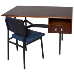 Acajou Desk and Chair by Gerard Guermonprez