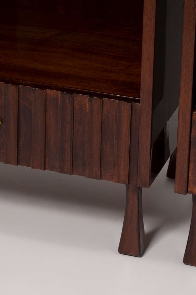 Single Drawer Mahogany End Tables by at 1stdibs