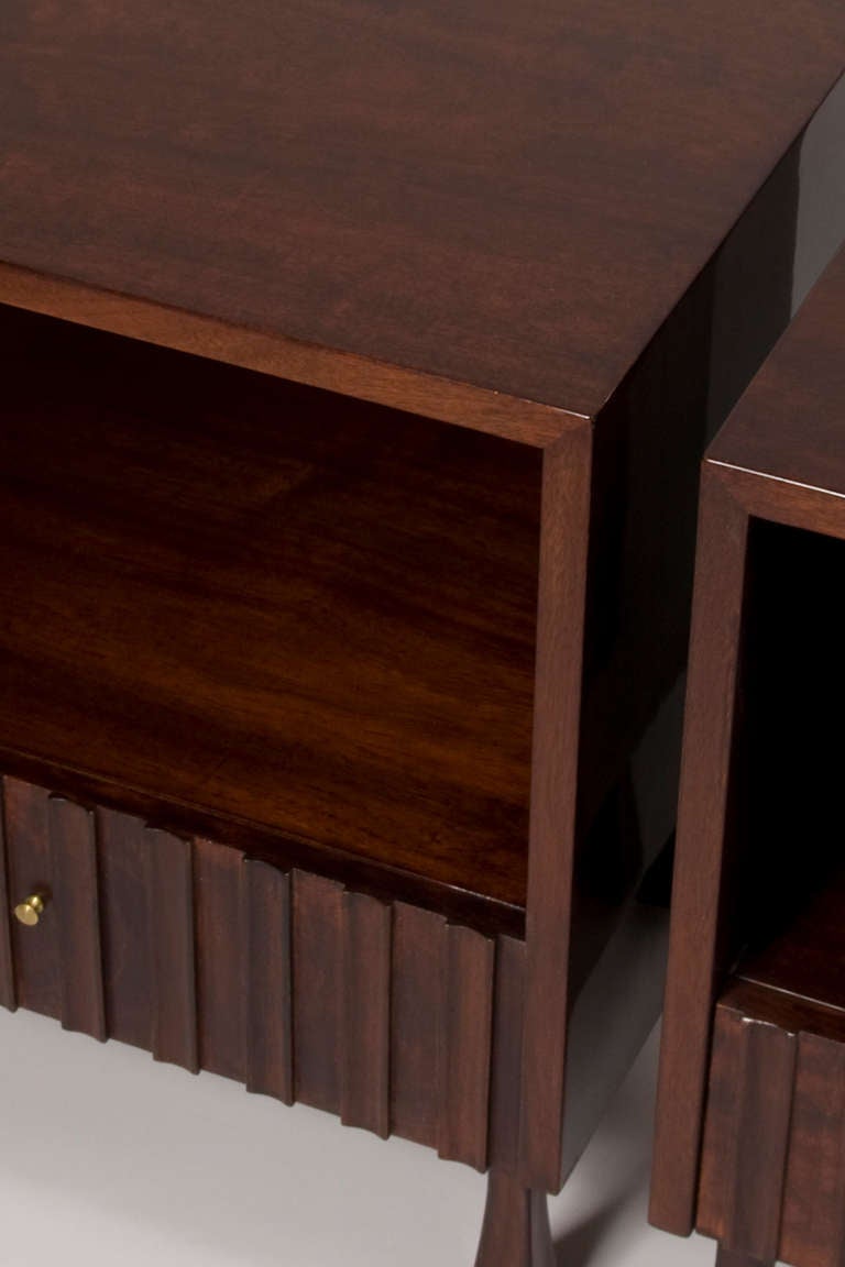 Single Drawer Mahogany End Tables by at 1stdibs