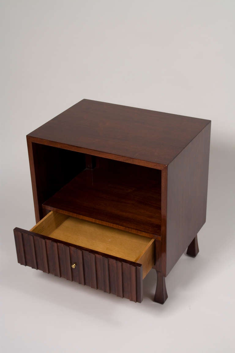 Single Drawer Mahogany End Tables by at 1stdibs