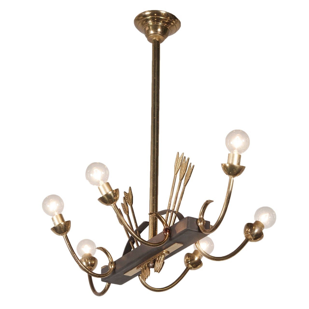 Arrow Pierced Six Light Chandelier