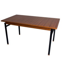 Palissandre and Iron Frame Desk by Alain Richard