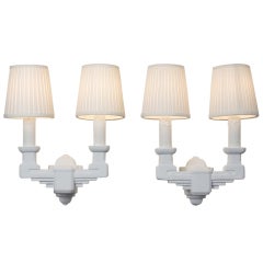 Pair of 1940s Plaster Sconces