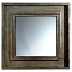 Brushed Steel Frame Mirror