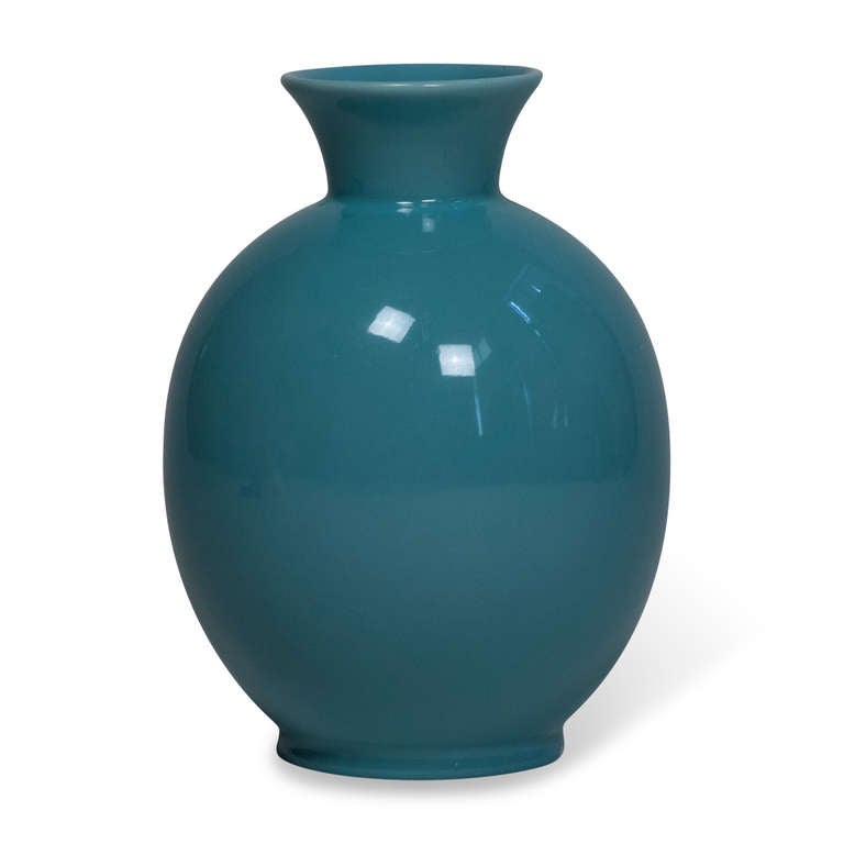 Three Blue Ceramic Vases, French 2