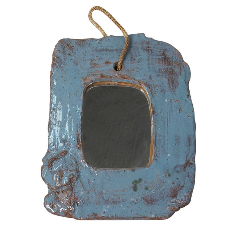 French Five High Glaze Ceramic Mirrors by Juliette Derel