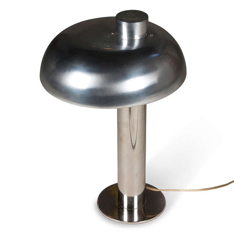 Mid-20th Century Polished Dome Desk Lamp