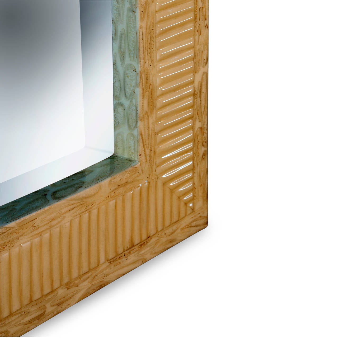 Colombian Lacquered Frame Mirror by Enrique Garcel For Sale