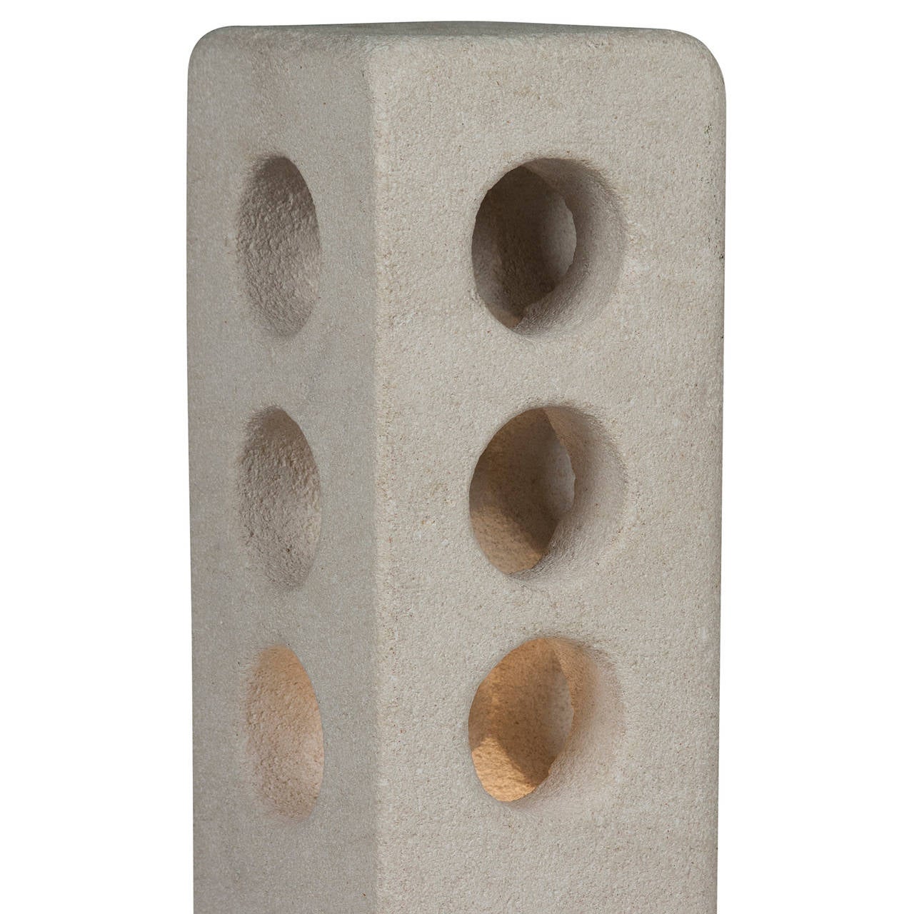 Stone Column Lamp by A. Tormos For Sale 1