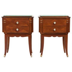 French 1940s Two-Drawer End Tables