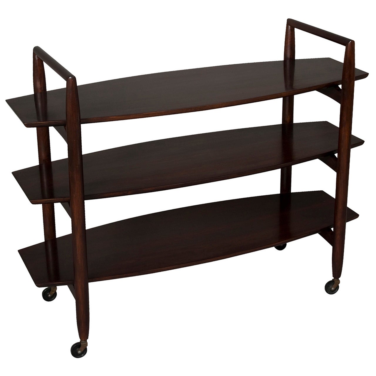 Gibbings Three-Tier, Rolling Etagere For Sale