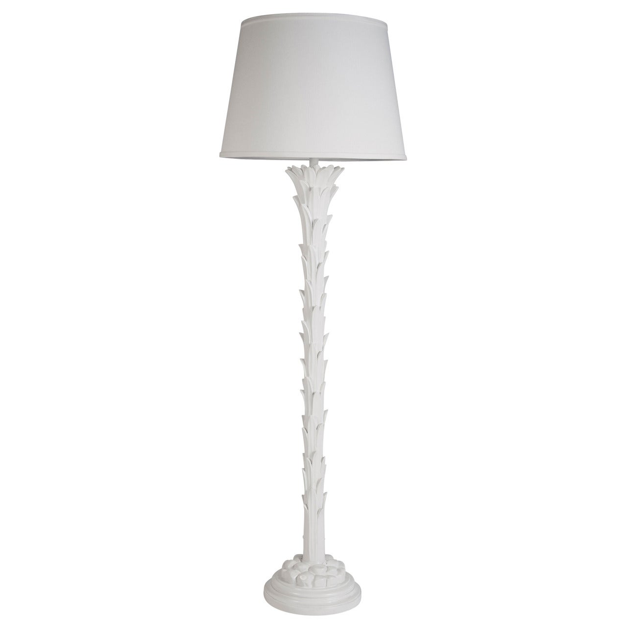 Serge Roche Style Palm Floor Lamp For Sale