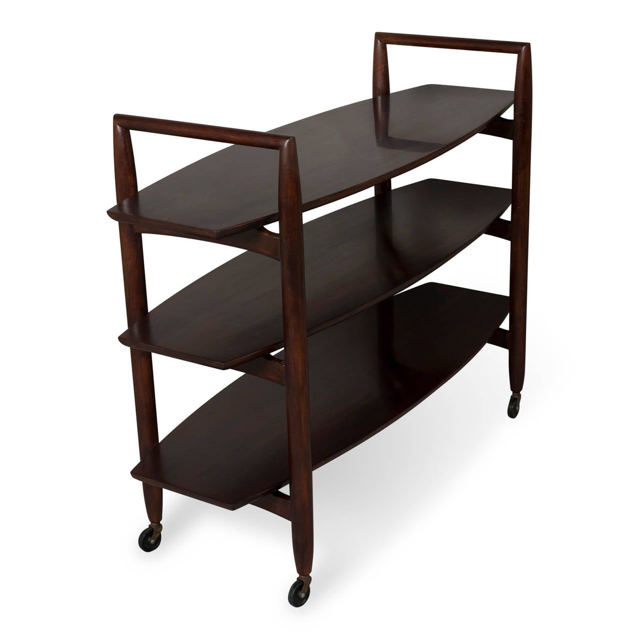 American Gibbings Three-Tier, Rolling Etagere For Sale