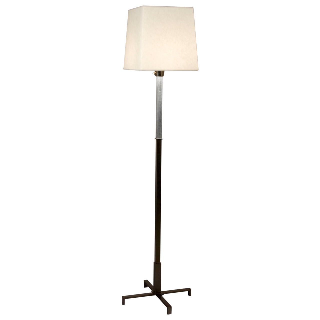Cruciform Steel Floor Lamp For Sale