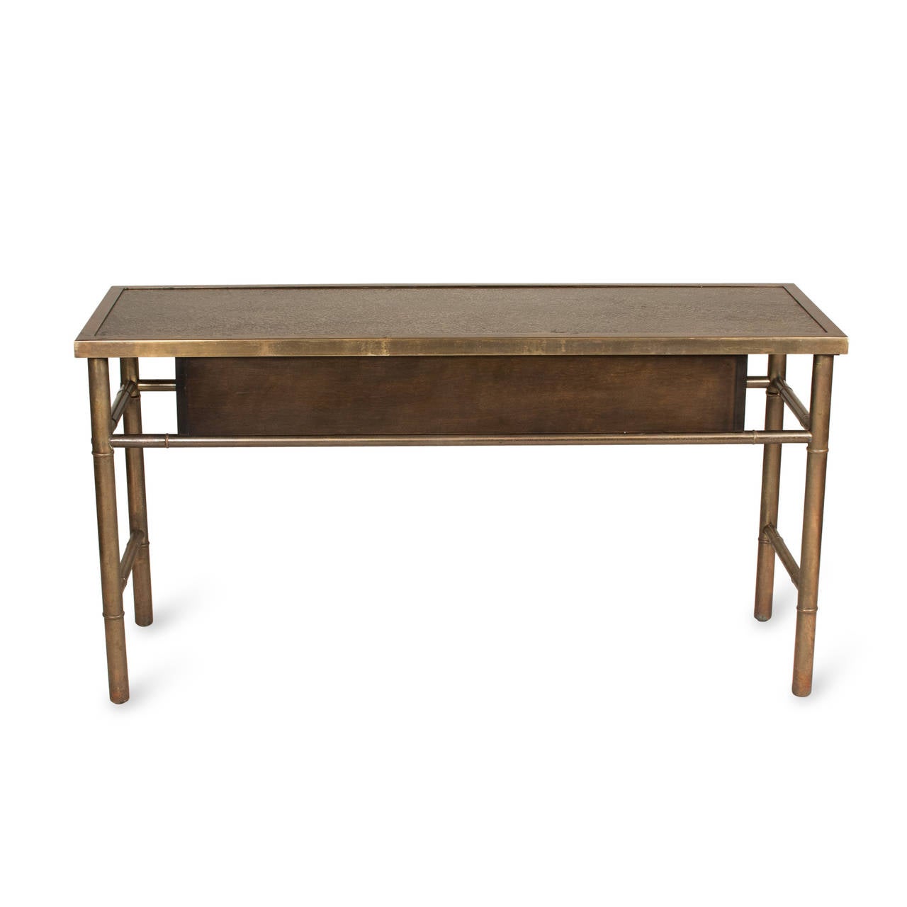Patinated Bronze Console Table by Mastercraft 5