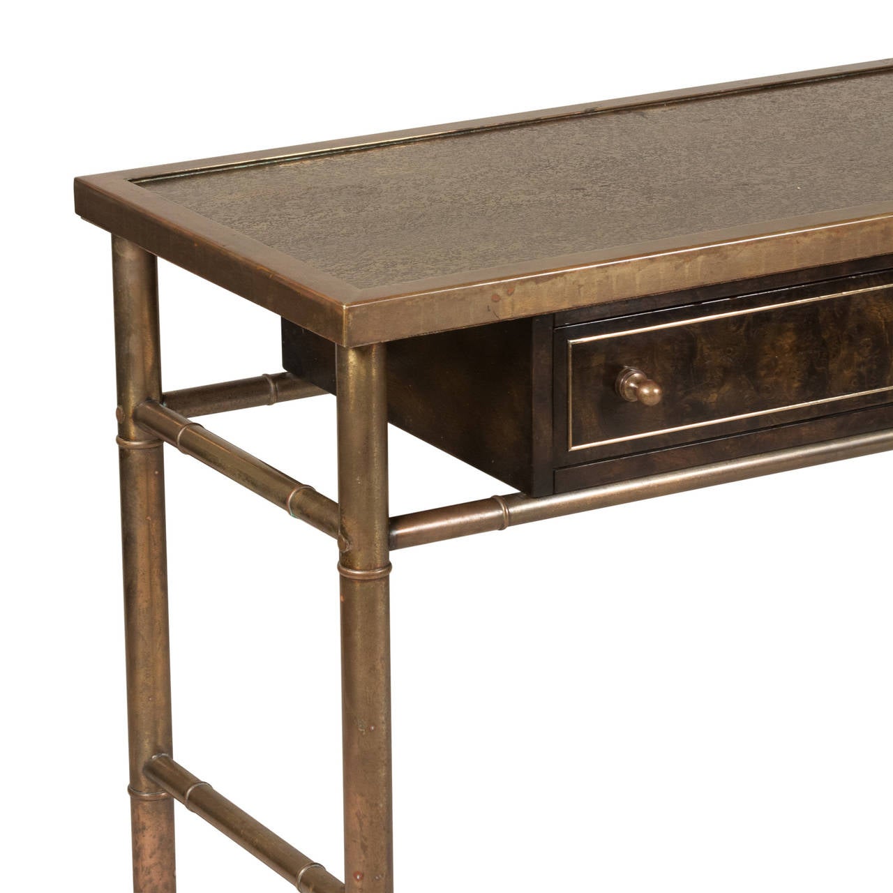 American Patinated Bronze Console Table by Mastercraft