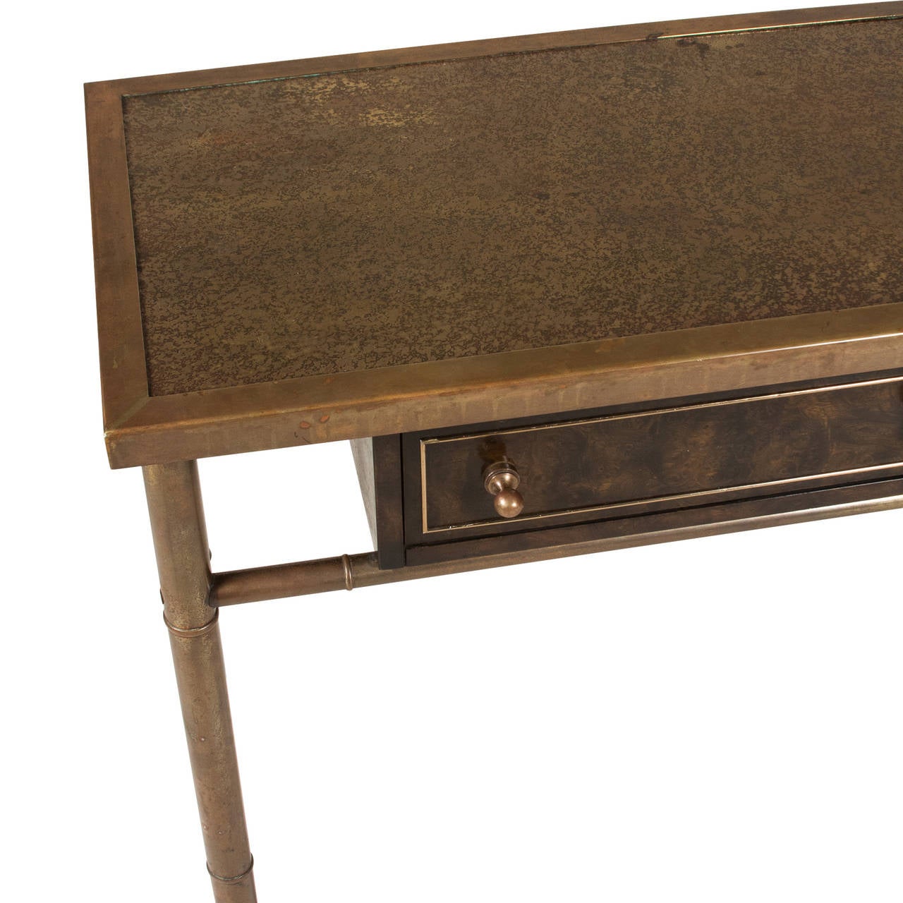 Late 20th Century Patinated Bronze Console Table by Mastercraft